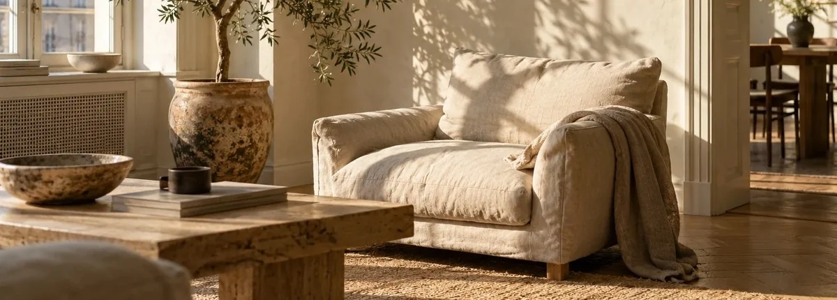 Warm natural light in a quiet room